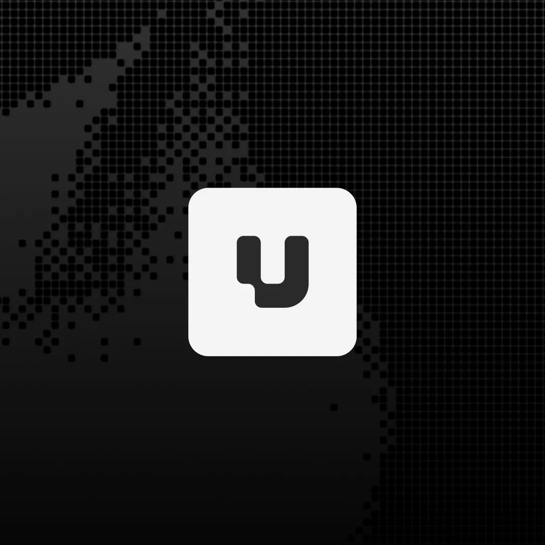 UIN app icon on a dark pixel-map background